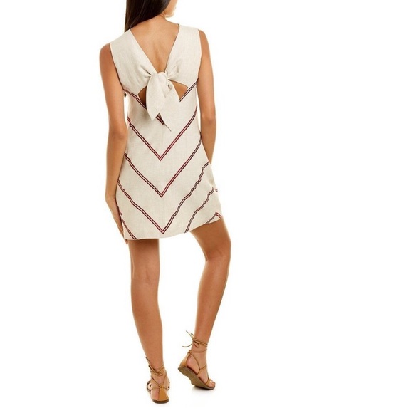 NWT Sachin + Babi Poppy Linen Oatmeal Shift Dress - Picture 2 of 8